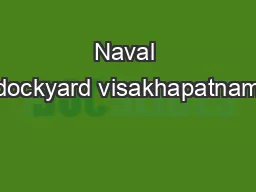 Naval dockyard visakhapatnam