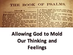 Allowing God to Mold Our Thinking and Feelings