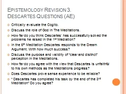 Epistemology Revision 3.