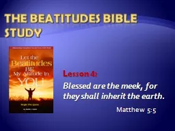 The Beatitudes Bible study
