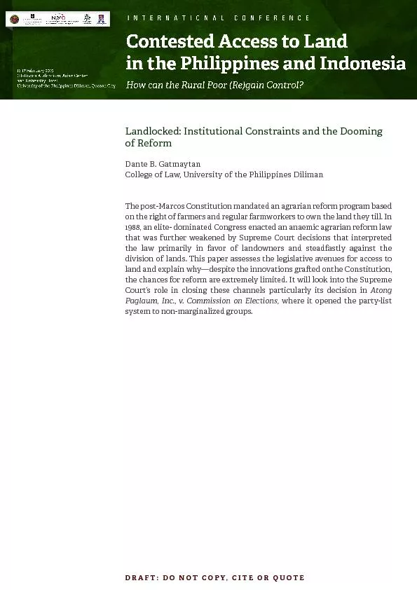 Landlocked: Institutional Constraints and the Dooming