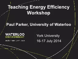 Teaching Energy Efficiency Workshop