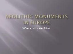 Neolithic monuments in Europe