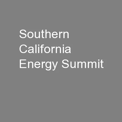 Southern California Energy Summit