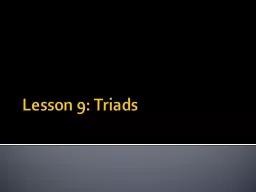 Lesson 9: Triads