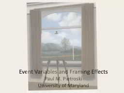 Event Variables and Framing Effects