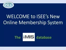 WELCOME to ISEE’s New