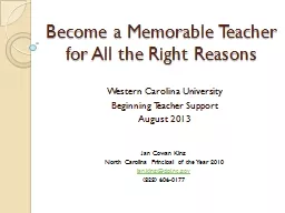 Become a Memorable Teacher for All the Right Reasons