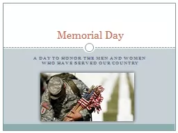 A day to honor the men and women who have served our countr