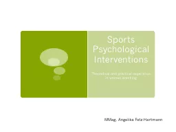 Sports Psychological Interventions