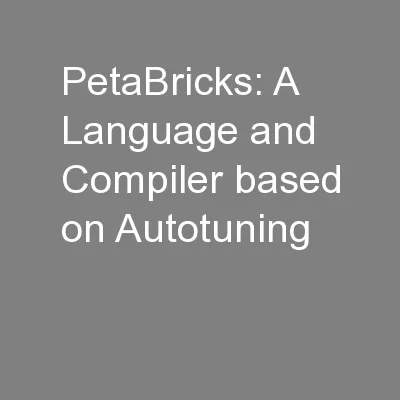 PetaBricks: A Language and Compiler based on Autotuning