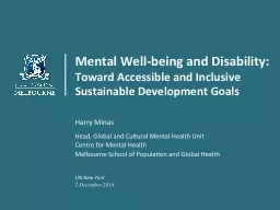Mental Well-being and Disability: