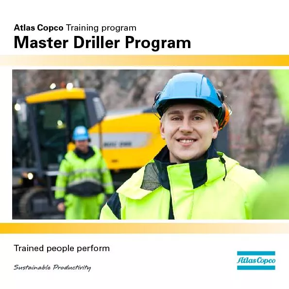 Atlas Copco Training programMaster Driller Program