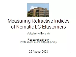 1 Measuring Refractive Indices