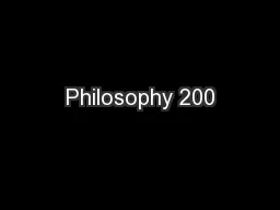 Philosophy 200