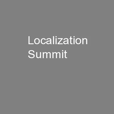 Localization Summit