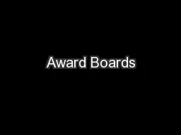 Award Boards