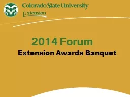 Extension Awards Banquet