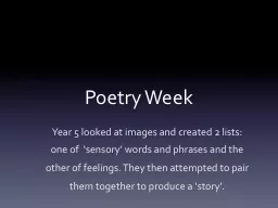 Poetry Week