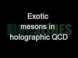 Exotic mesons in holographic QCD