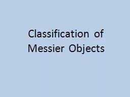 Classification of Messier Objects