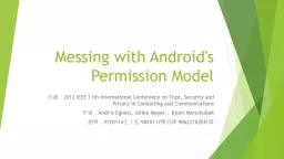 Messing with Android's Permission Model