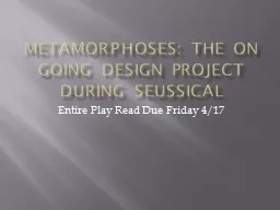 Metamorphoses: The On Going design project during