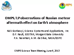 OMPS/LP observations of Russian meteor aftermath effect on