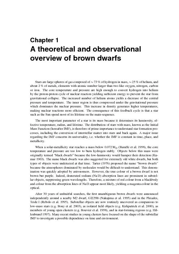 PDF-Chapter1AtheoreticalandobservationaloverviewofbrowndwarfsStarsarelarge thumbnail