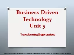 Business Driven Technology