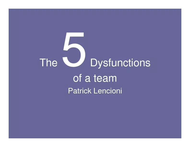 of a teamPatrick Lencioni