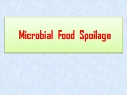 Microbial Food Spoilage