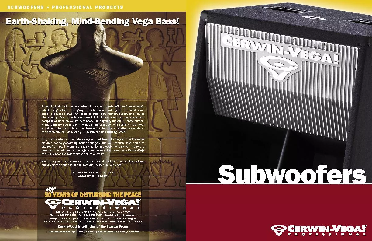Take a look at our three new subwoofer products and you’ll see