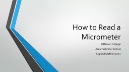 How to Read a Micrometer