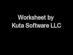 Worksheet by Kuta Software LLC