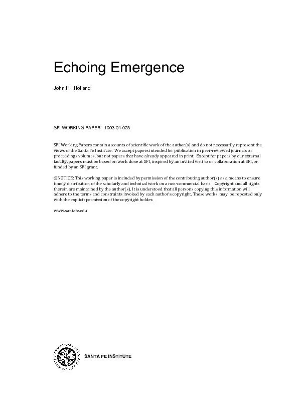 ECHOINGEMERGENCEObjectives,RoughDefinitions,andSpeculationsforEcho-cla