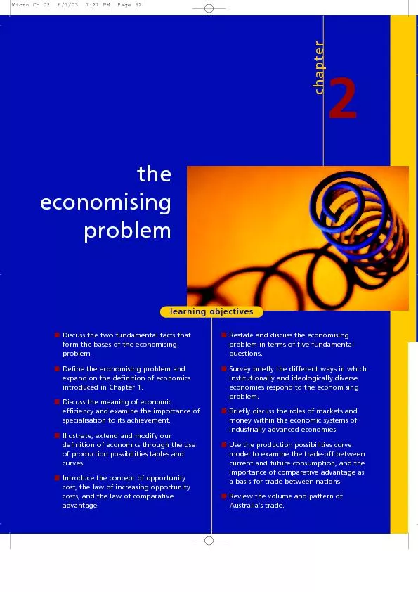 33CHAPTER 2the economising problem