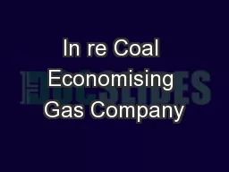 In re Coal Economising Gas Company