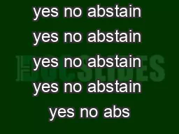 yes no abstain yes no abstain yes no abstain yes no abstain yes no abs