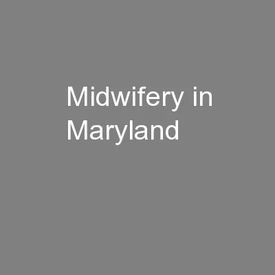 Midwifery in Maryland