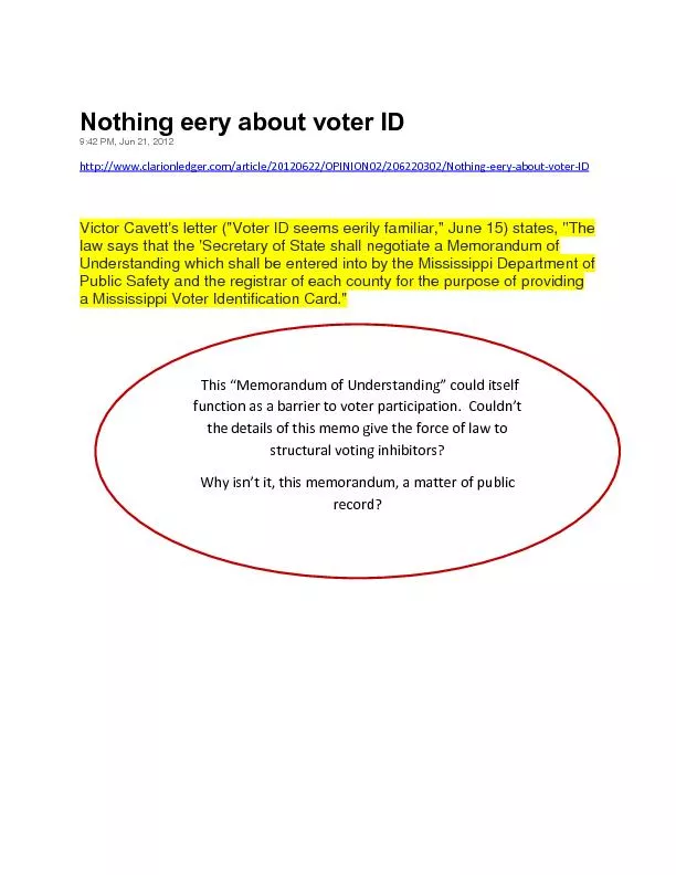 Nothing eery about voter ID