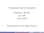 Full reduction in the face of absurdity Gabriel Scherer Didier Remy Gallium  INRIA October   Version with notes for remote reading of the slides