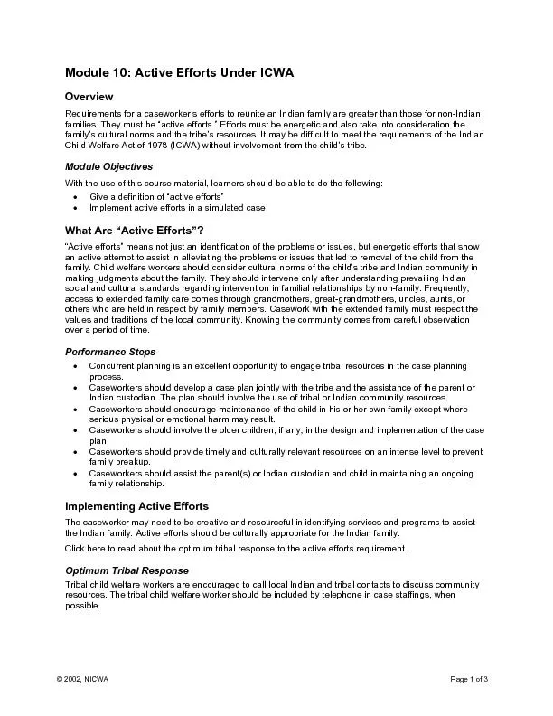2002 nicwa page 1 of 3 overview requirements for a casew