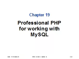 Murach's PHP and MySQL, C19