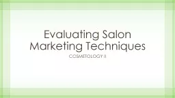 Evaluating Salon Marketing Techniques