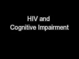 HIV and Cognitive Impairment