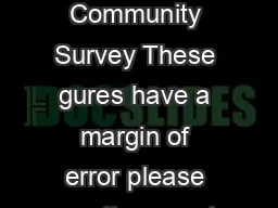 Source  American Community Survey These gures have a margin of error please see the report