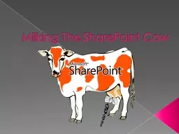 Milking The SharePoint Cow