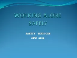 WORKING ALONE SAFELY