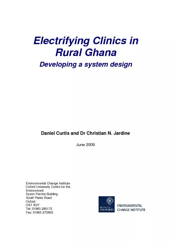 Electrifying Clinics in Rural Ghana Developing a system design 
...